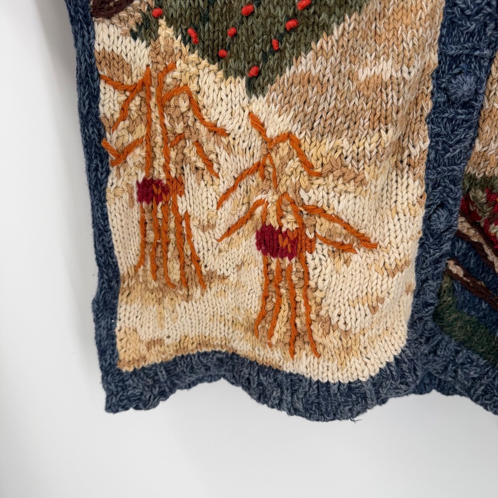 Heirloom Collectibles Vintage Fall Harvest Scarecrow Pumpkin Sweater Vest Medium - Picture 11 of 14